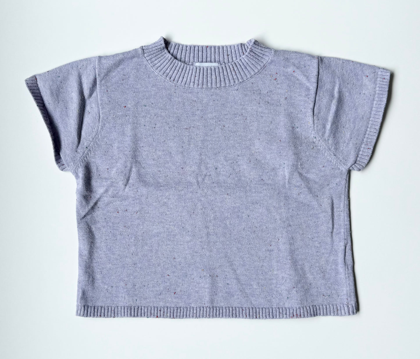 Never/Not Purple Confetti Short Sleeve Sweater (2 Years)