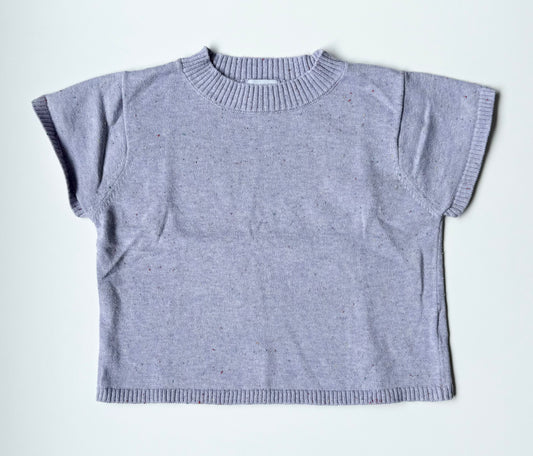 Never/Not Purple Confetti Short Sleeve Sweater (2 Years)
