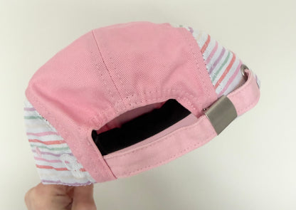 Headster Pink Striped Relaxed SnapBack Hat (52CM)