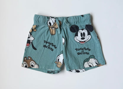 H&M Disney Teal “Together is Better” Characters Shorts (18-24 Months)