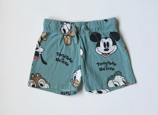 H&M Disney Teal “Together is Better” Characters Shorts (18-24 Months)