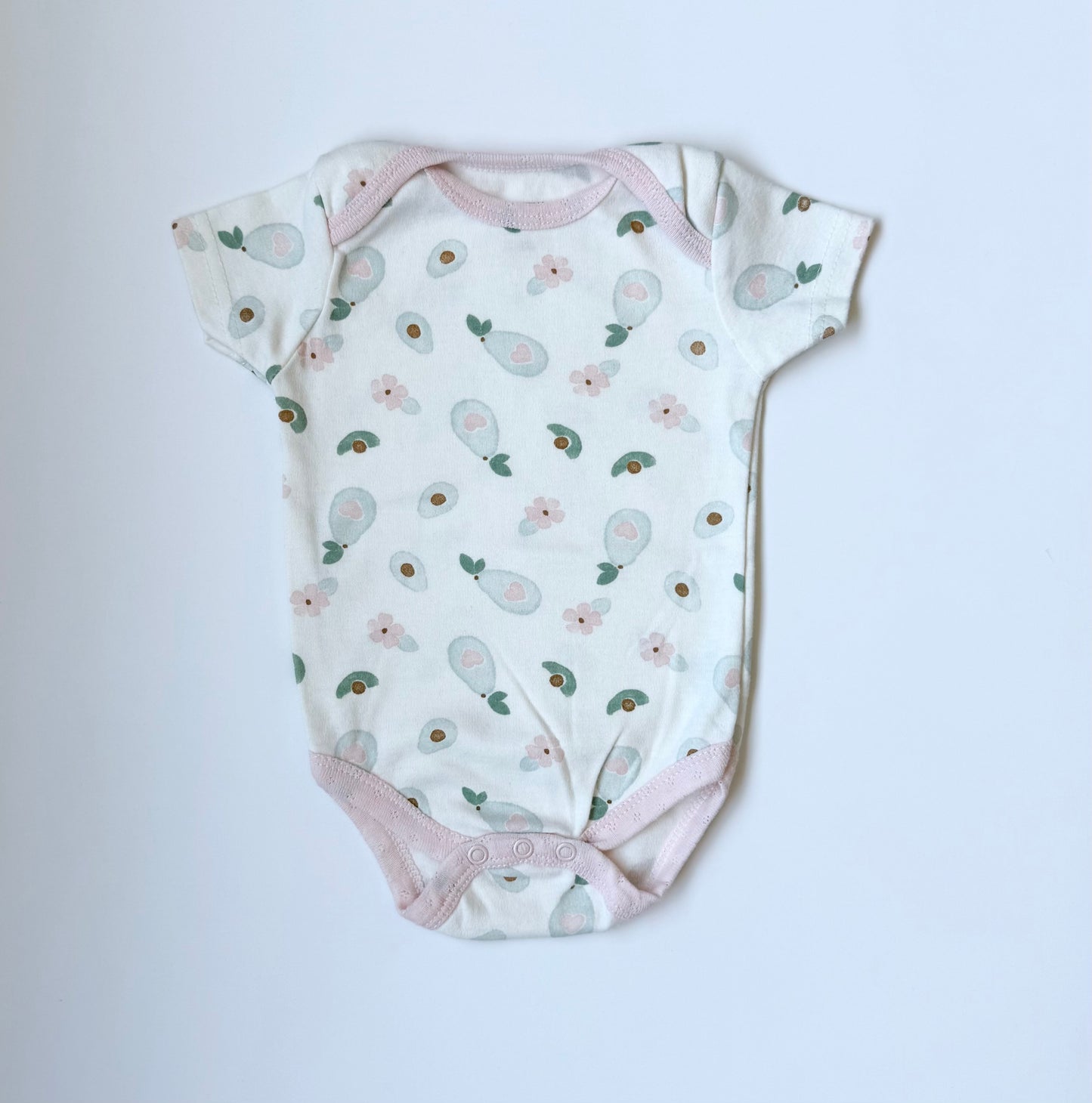 Kyle & Deena Pink Avocados Short Sleeve Bodysuit (3-6 Months)