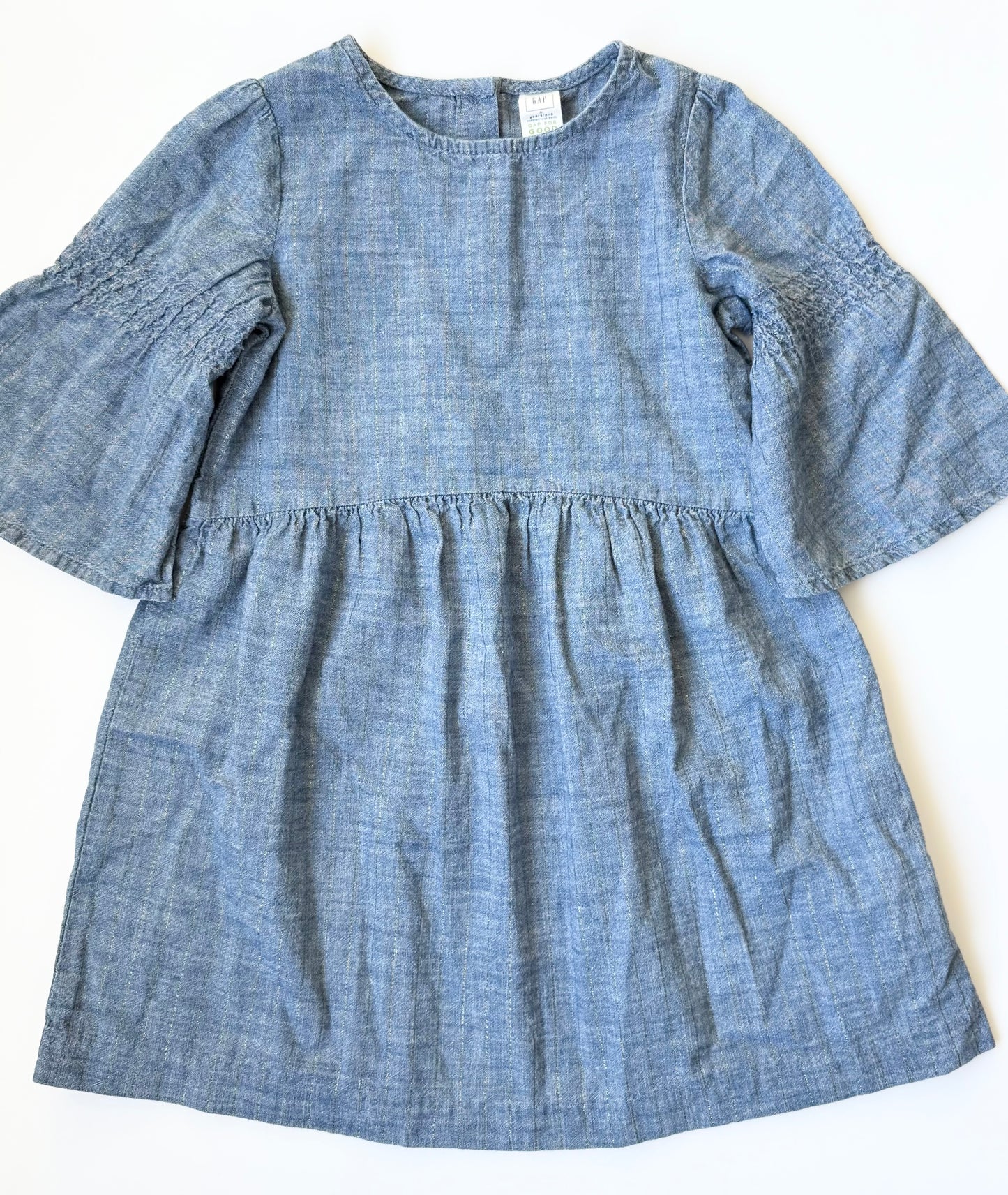 Baby Gap Jean & Gold Sparkle Dress (5 Years)