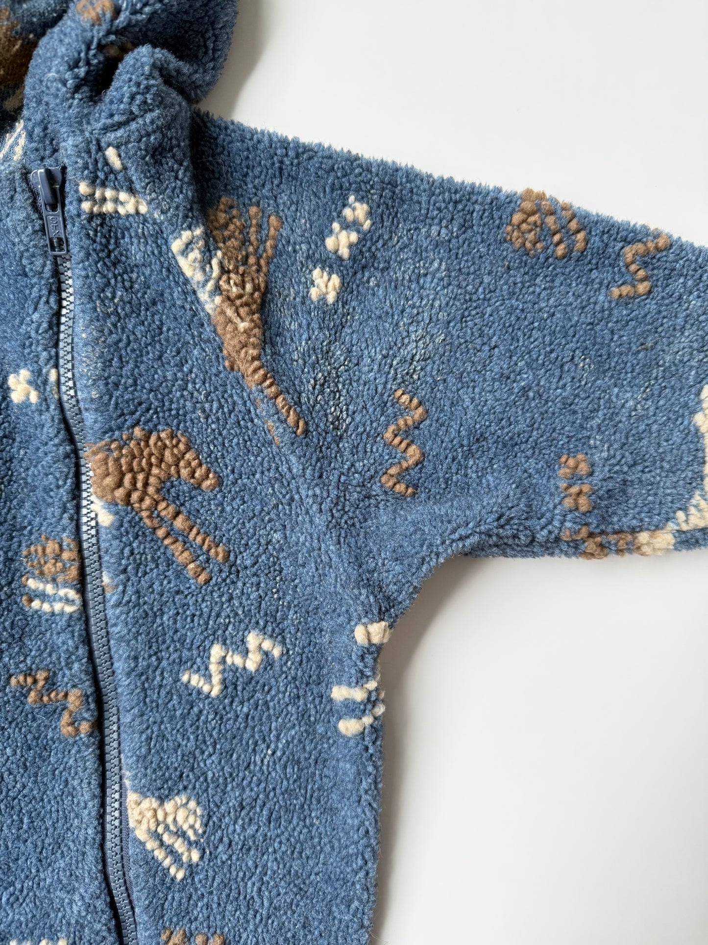 Tsunami Navy & Horses Sherpa Bunting Suit (18-24 Months)