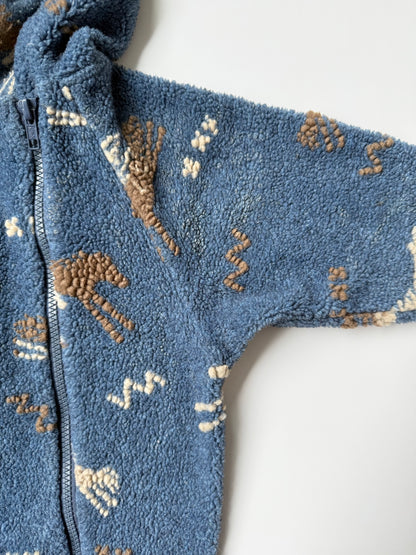 Tsunami Navy & Horses Sherpa Bunting Suit (18-24 Months)