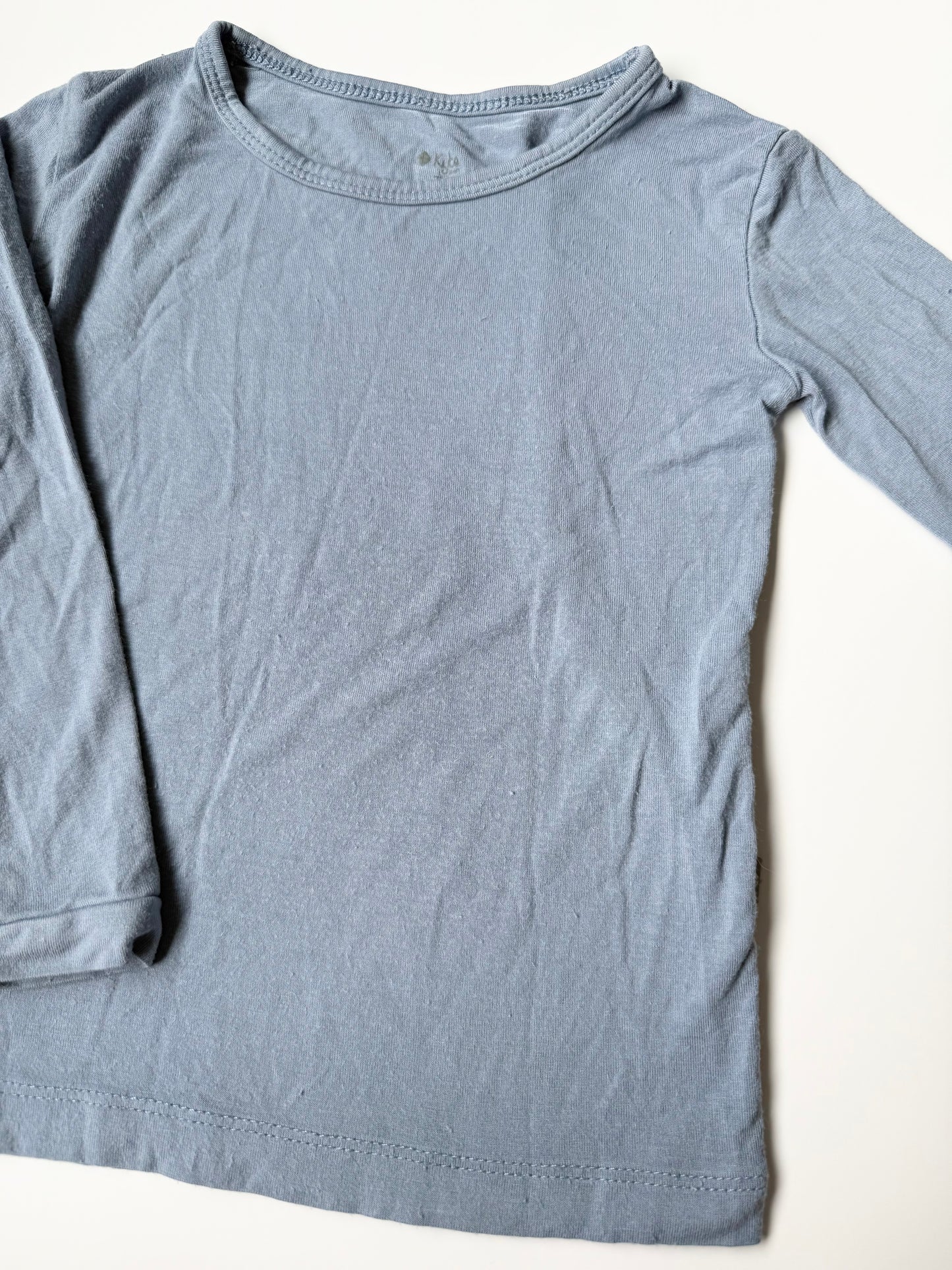 Kyte Slate Long Sleeve PJ Top Only (2T)