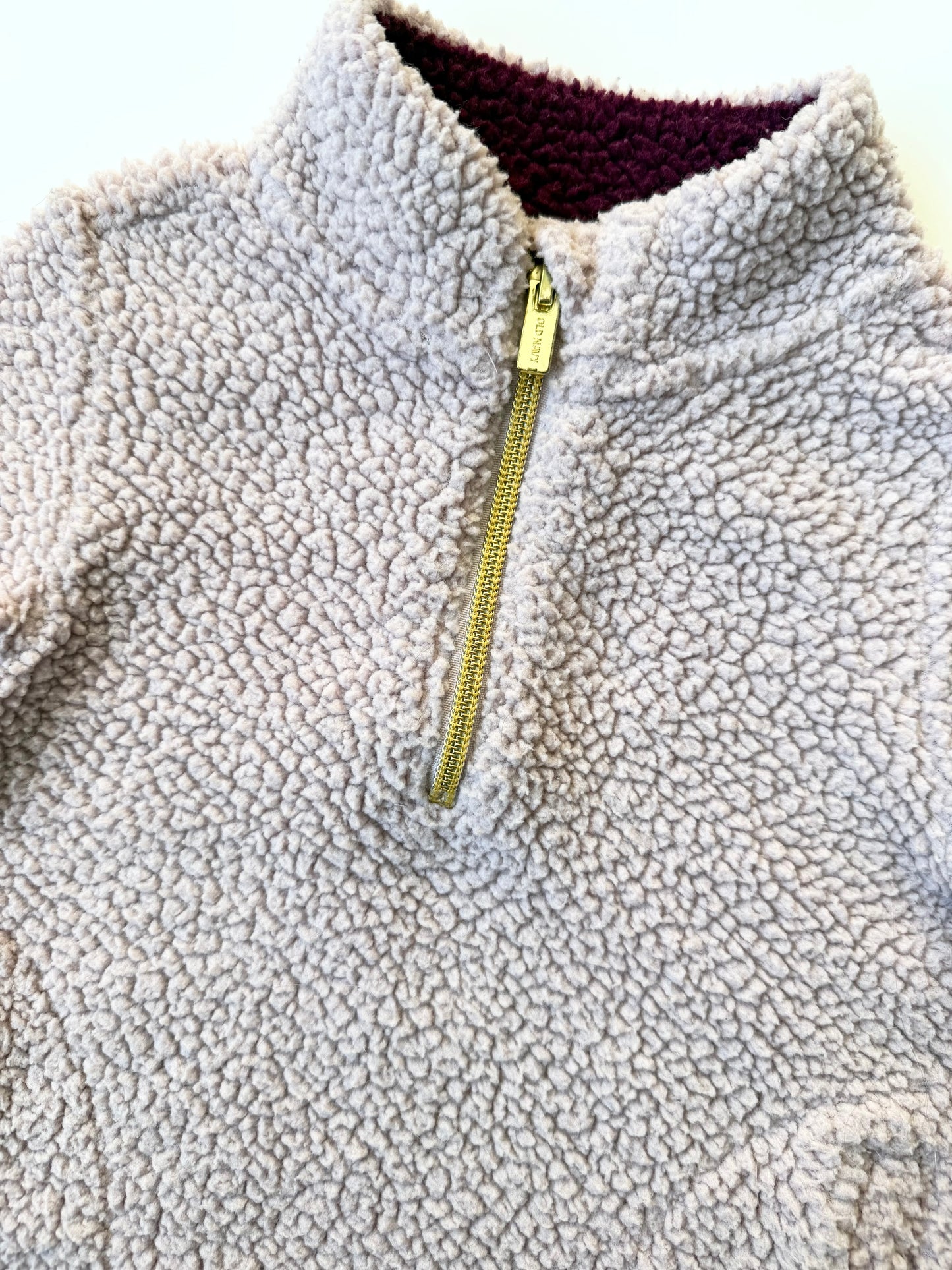 Old Navy Purple Sherpa 1/4 Zip Up (2T)