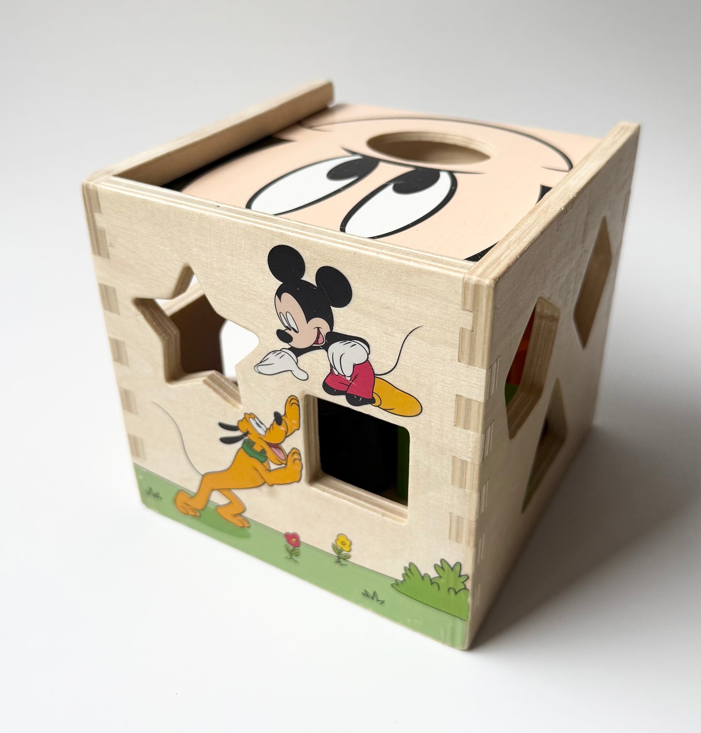 Melissa & Doug Disney Mickey Mouse & Friends Wooden Shape Sorting Cube