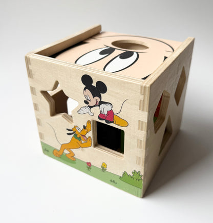 Melissa & Doug Disney Mickey Mouse & Friends Wooden Shape Sorting Cube
