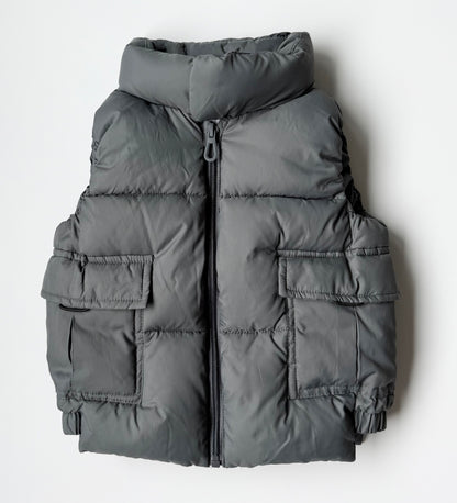 Zara Grey Puffer Vest (12-18 Months)