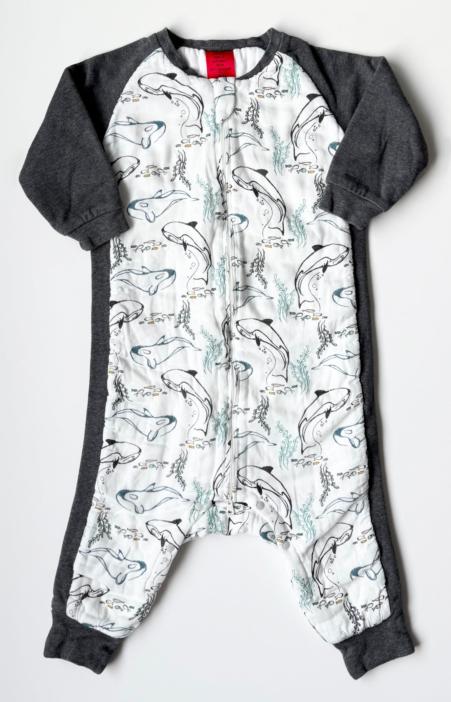 Nest Designs Grey Whales Long Sleeve Sleep Suit (18 Months - 2.5T)