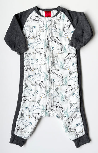 Nest Designs Grey Whales Long Sleeve Sleep Suit (18 Months - 2.5T)