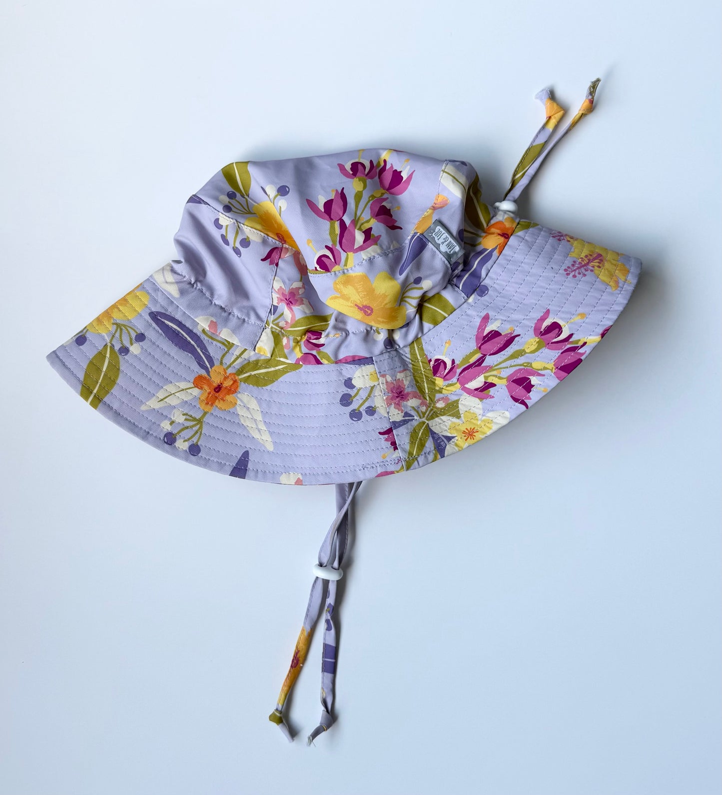 Jan & Jul Purple Floral Sun Hat (2-5 Years)