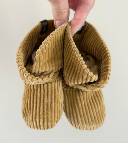 Mini Mioche Light Brown Corduroy Booties (1)