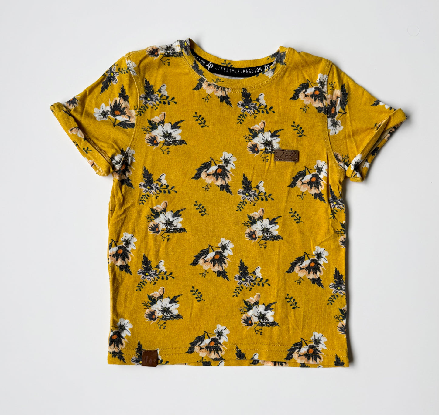 LP Apparel Yellow Flowers T-Shirt (12-18 Months)