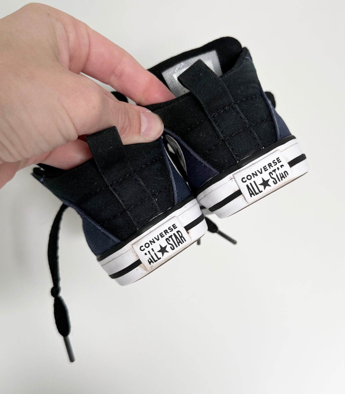 Converse Blue & Black High Top Lace Up Sneakers (6)