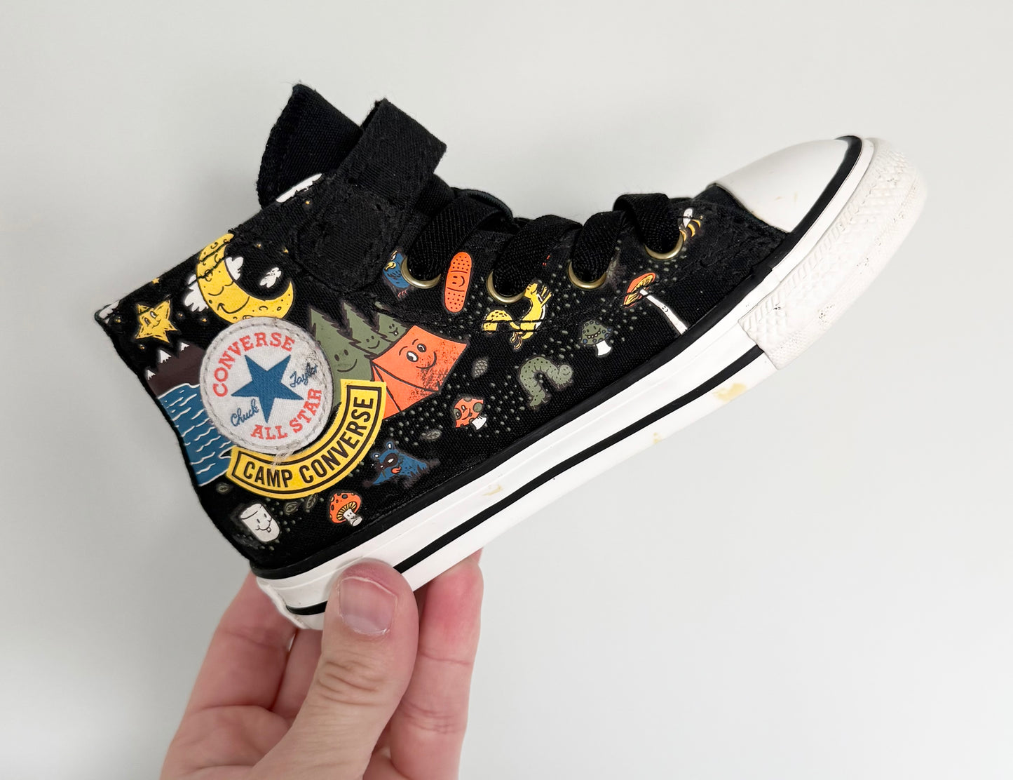 Converse Black Camping High Top Stretch Lace & Velcro Sneakers (9)