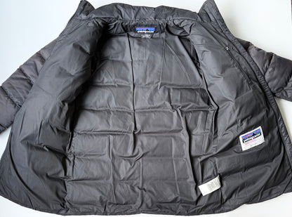 Patagonia Down For Fun Black Puffer Long Winter Coat (7-8 Years - Small)