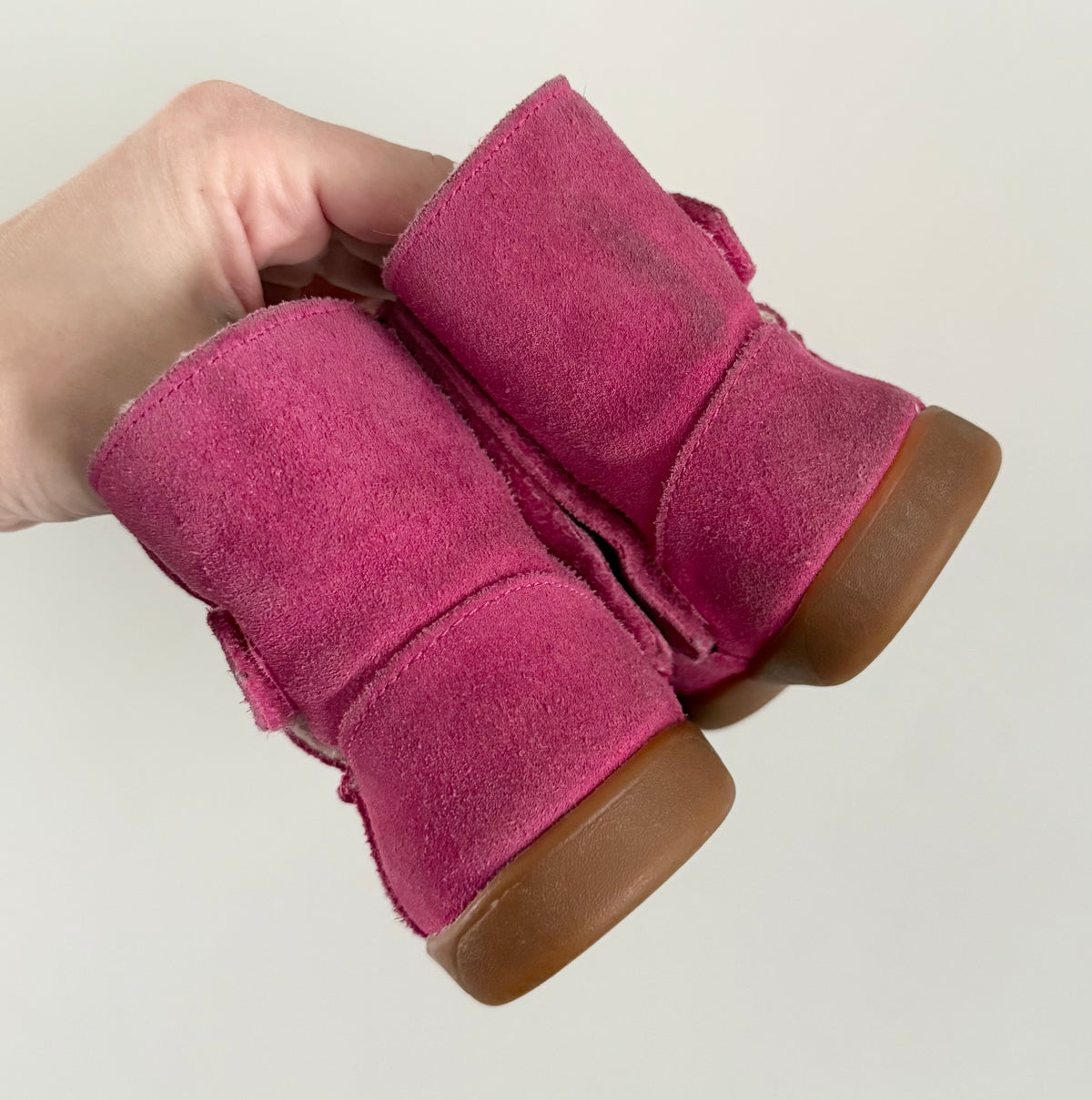 Ugg Keelan Berry Pink Short Sherpa Boots (8)