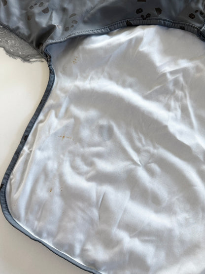 Dark Grey Panda Long Sleeve Smock Bib