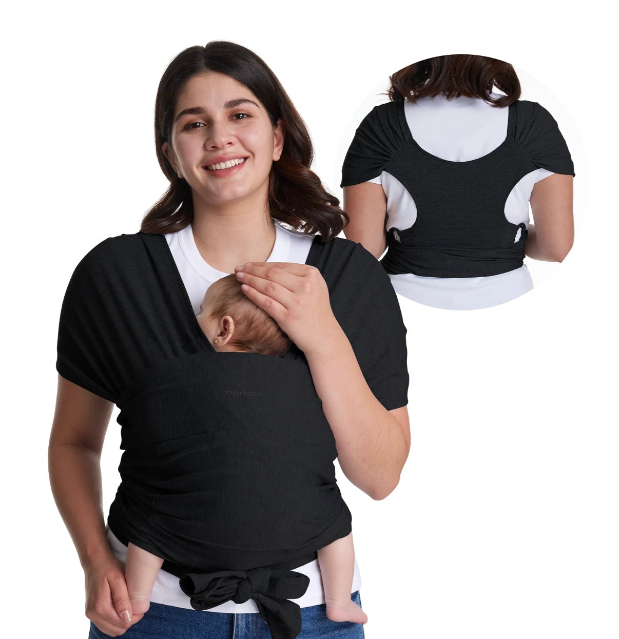 Momcozy Baby Wrap Carrier in Dark Grey