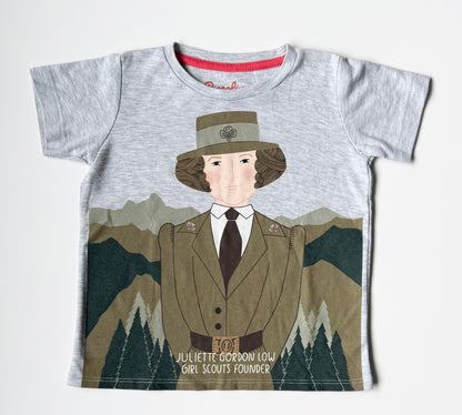 Piccolina Grey “Juliette Gordon Low - Girl Scout Founder” T-Shirt (2T)