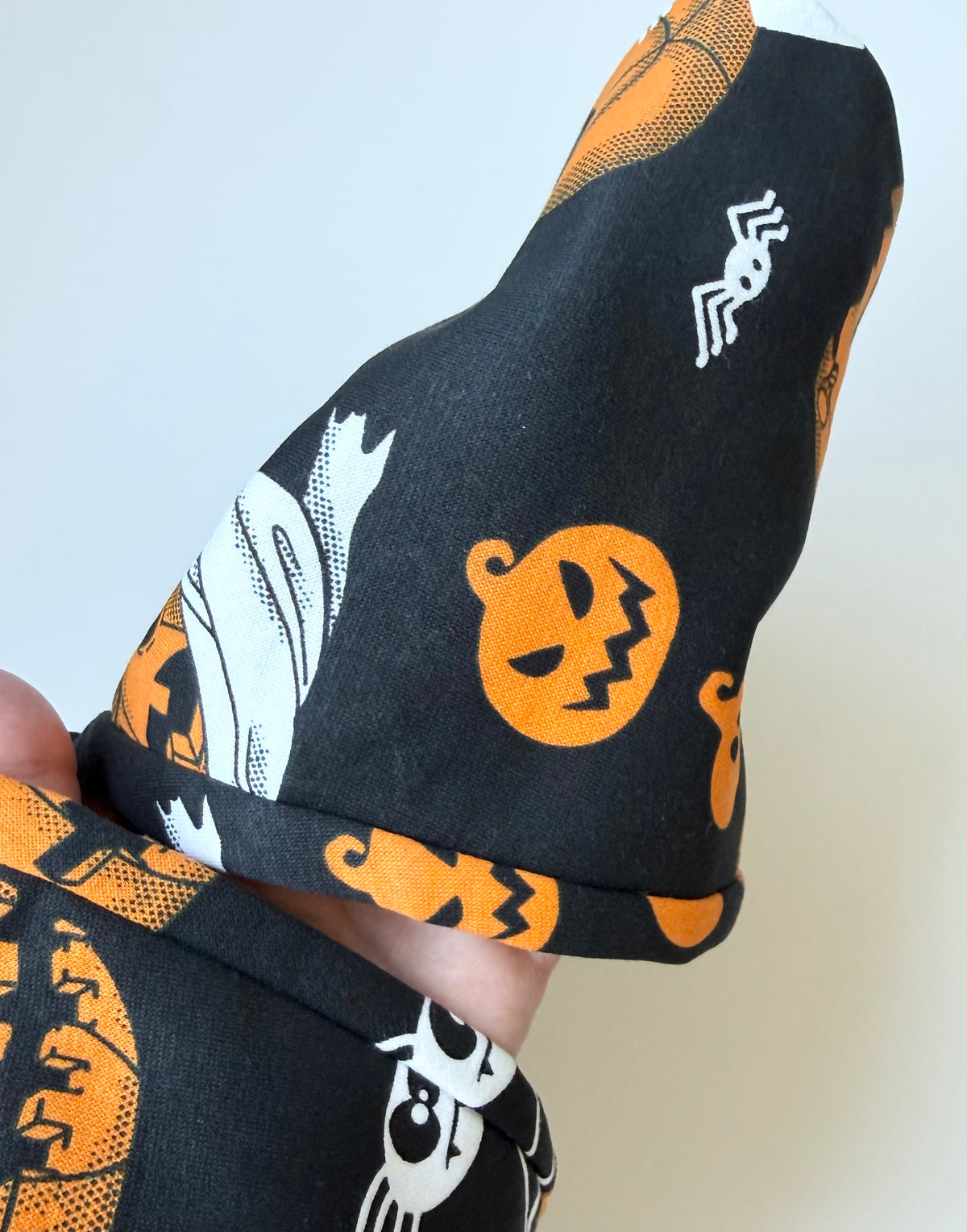 H&M Black & Orange Laughing Pumpkin Pants (7-8 Years)