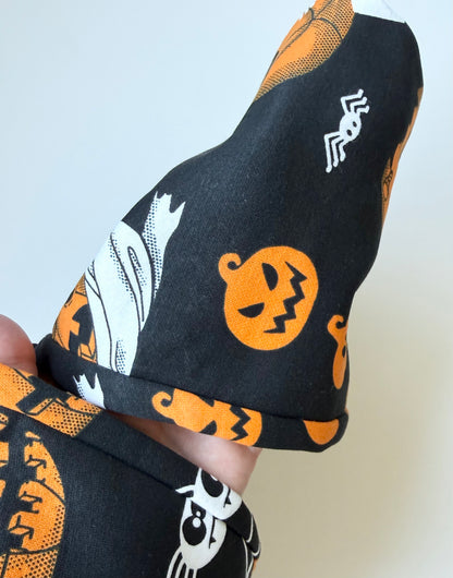 H&M Black & Orange Laughing Pumpkin Pants (7-8 Years)