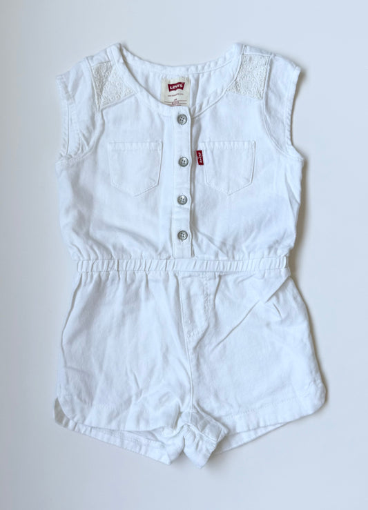 Levi’s White Shorty Romper (24 Months)