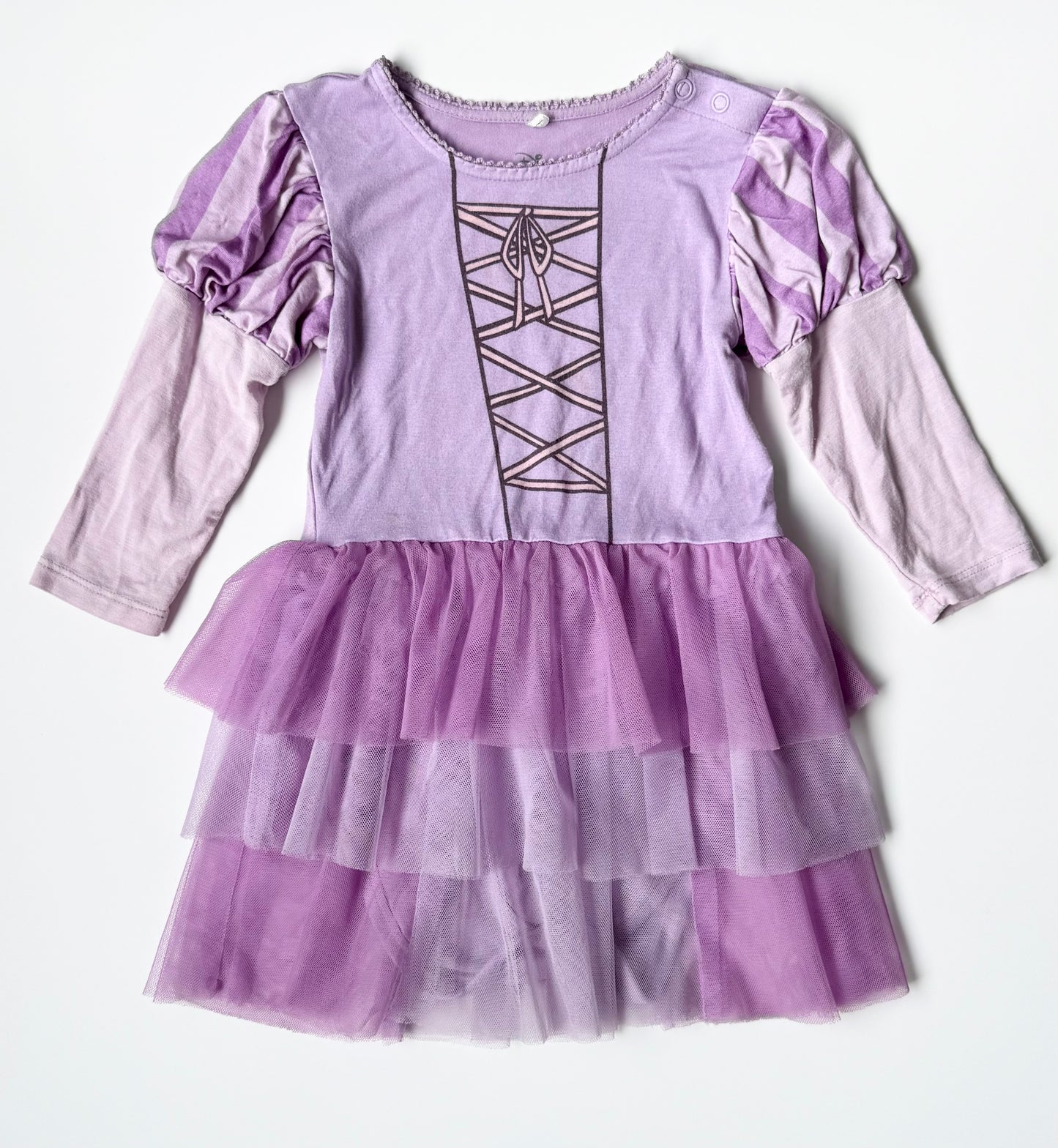 Posh Peanut x Disney Purple Rapunzel Long Sleeve Bodysuit Dress (2T)