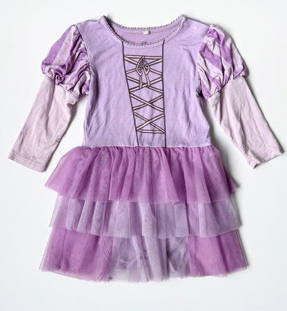 Posh Peanut x Disney Purple Rapunzel Long Sleeve Bodysuit Dress (2T)