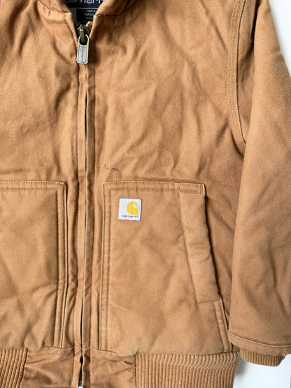Carhartt Brown Active Flannel Quilt-Lined Cotton Duck Canvas Jacket (4T)