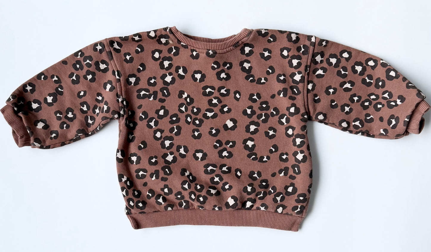 Zara Brown Cheetah Crewneck Sweater (12-18 Months)