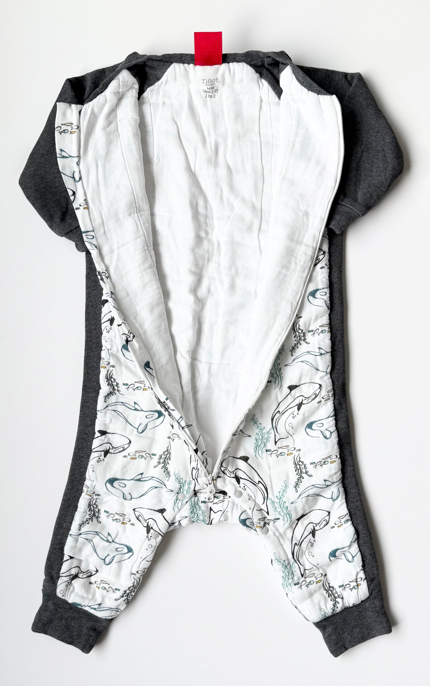 Nest Designs Grey Whales Long Sleeve Sleep Suit (18 Months - 2.5T)