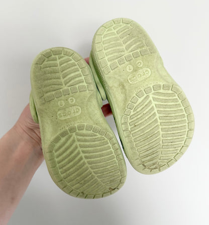 Crocs Light Green Clog With Fun Jibbitz Slip Ons (7)