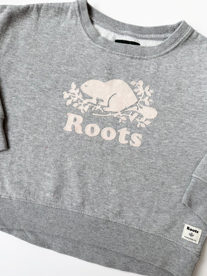 Roots Kids Grey Sparkle Cropped Sweater (5 Years)