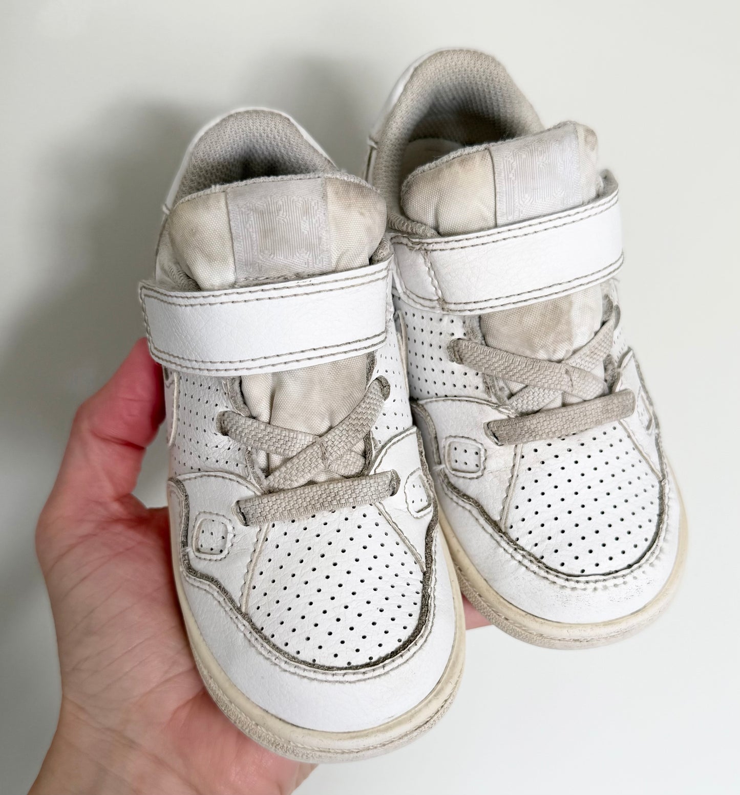 Nike Force Court Borough Low Recraft White Stretch Lace & Velcro Sneakers (8)