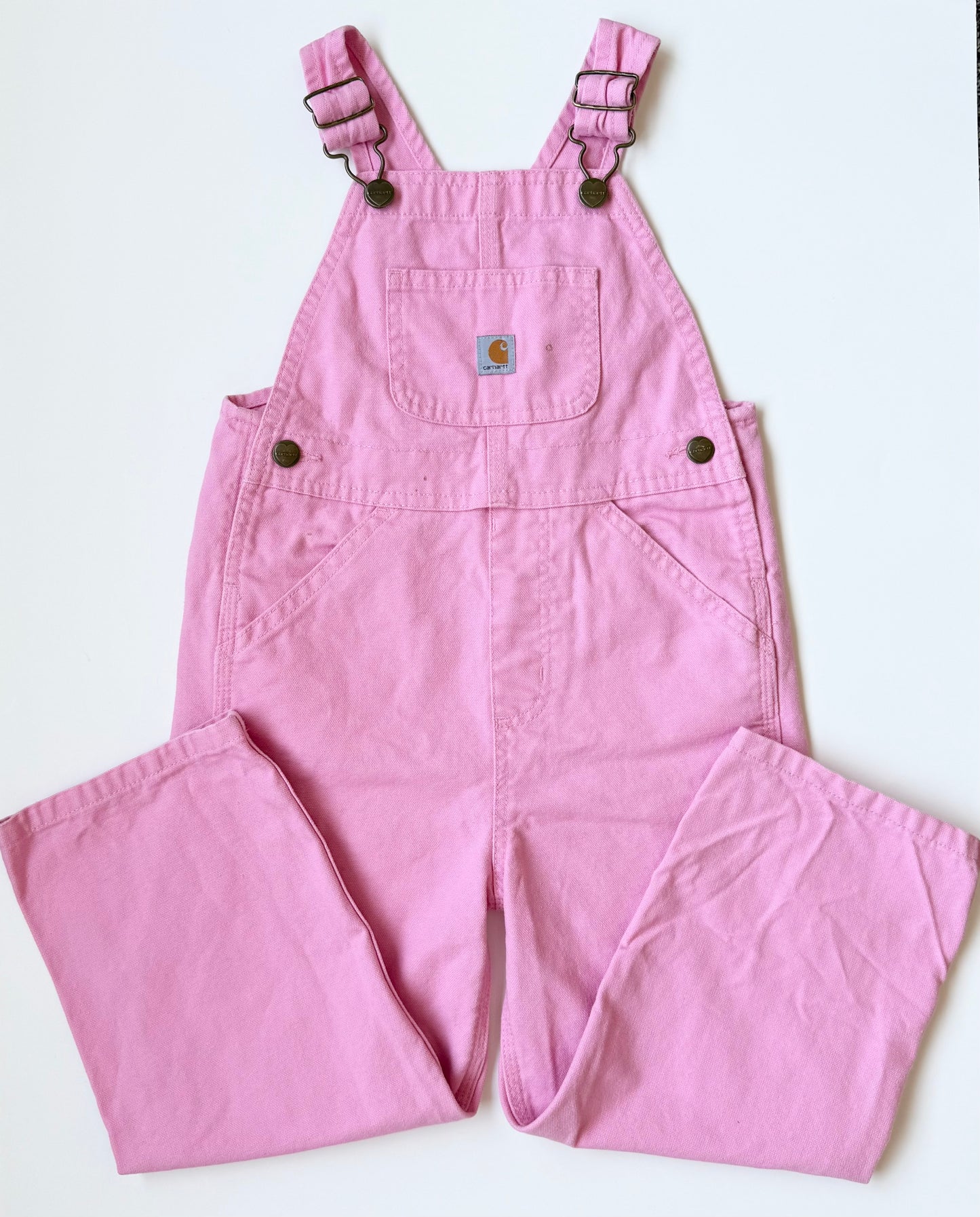 Carhartt Light Pink Canvas Bib Overalls (4T)