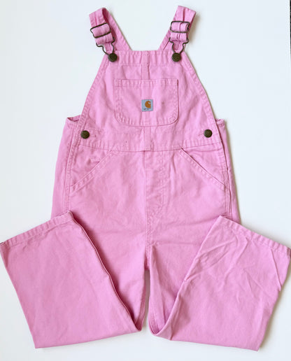 Carhartt Light Pink Canvas Bib Overalls (4T)