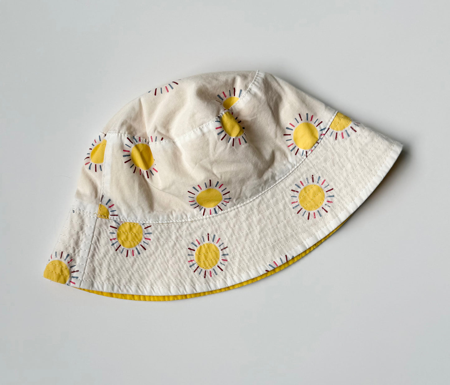 White & Yellow Suns Sun Hat (12-24 Months)