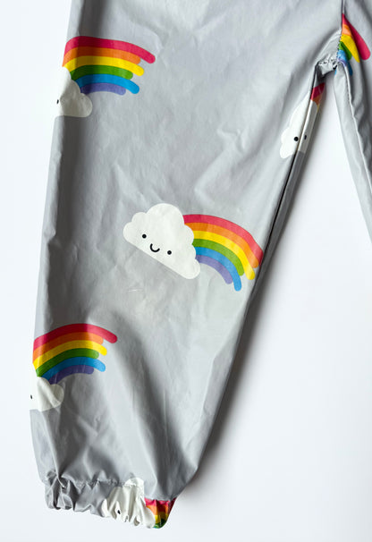 Whistle & Flute Grey Rainbows Splash/Wind Pants (3-4 Years)