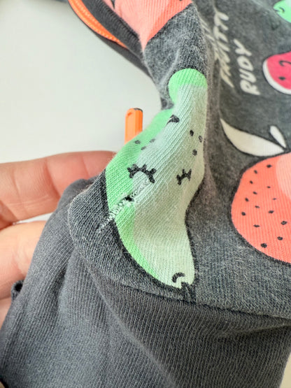 Bonds Wondersuit Dark Grey Fruits Sleeper Romper (3-6 Months)