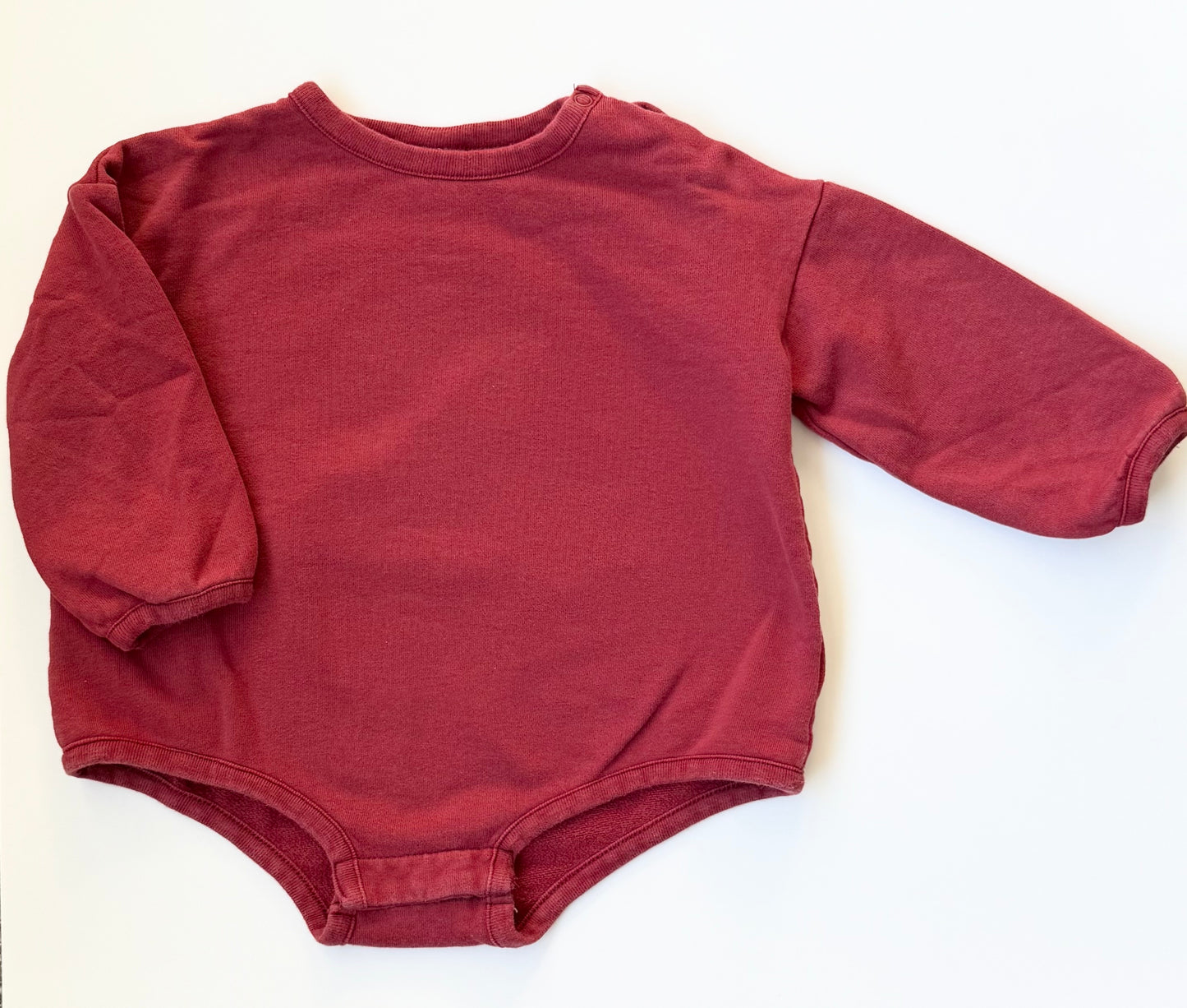 H&M Red Sweater Bubble Romper (12-18 Months)