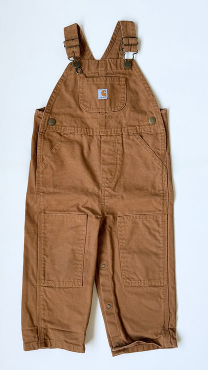 Carhartt Classic Brown Canvas Bib Overalls (24 Months)