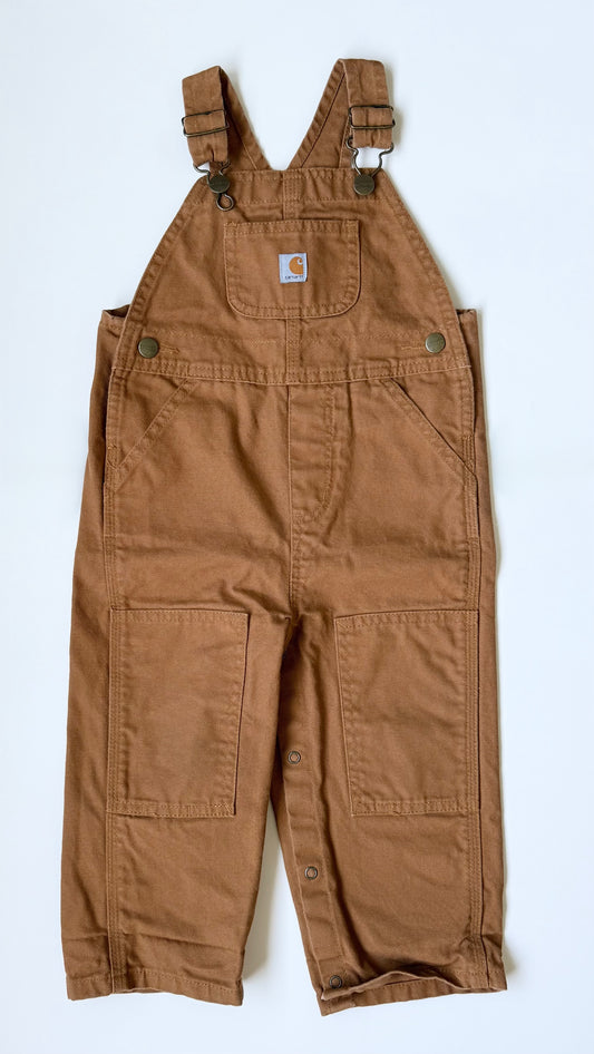 Carhartt Classic Brown Canvas Bib Overalls (24 Months)