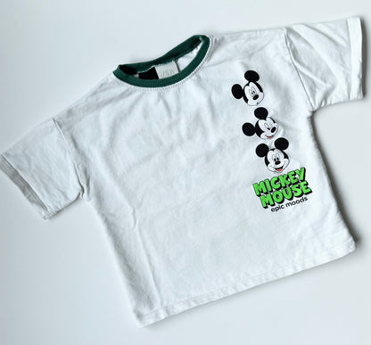 Zara x Disney Green Mickey Mouse T-Shirt & Matching Shorts Set (3 Years)
