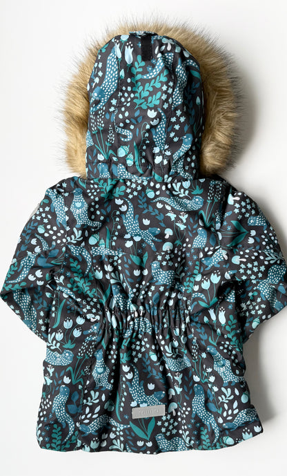Reima Black & Blue Otters Fur Trimed Muhvi Reimatec Winter Jacket (3T)
