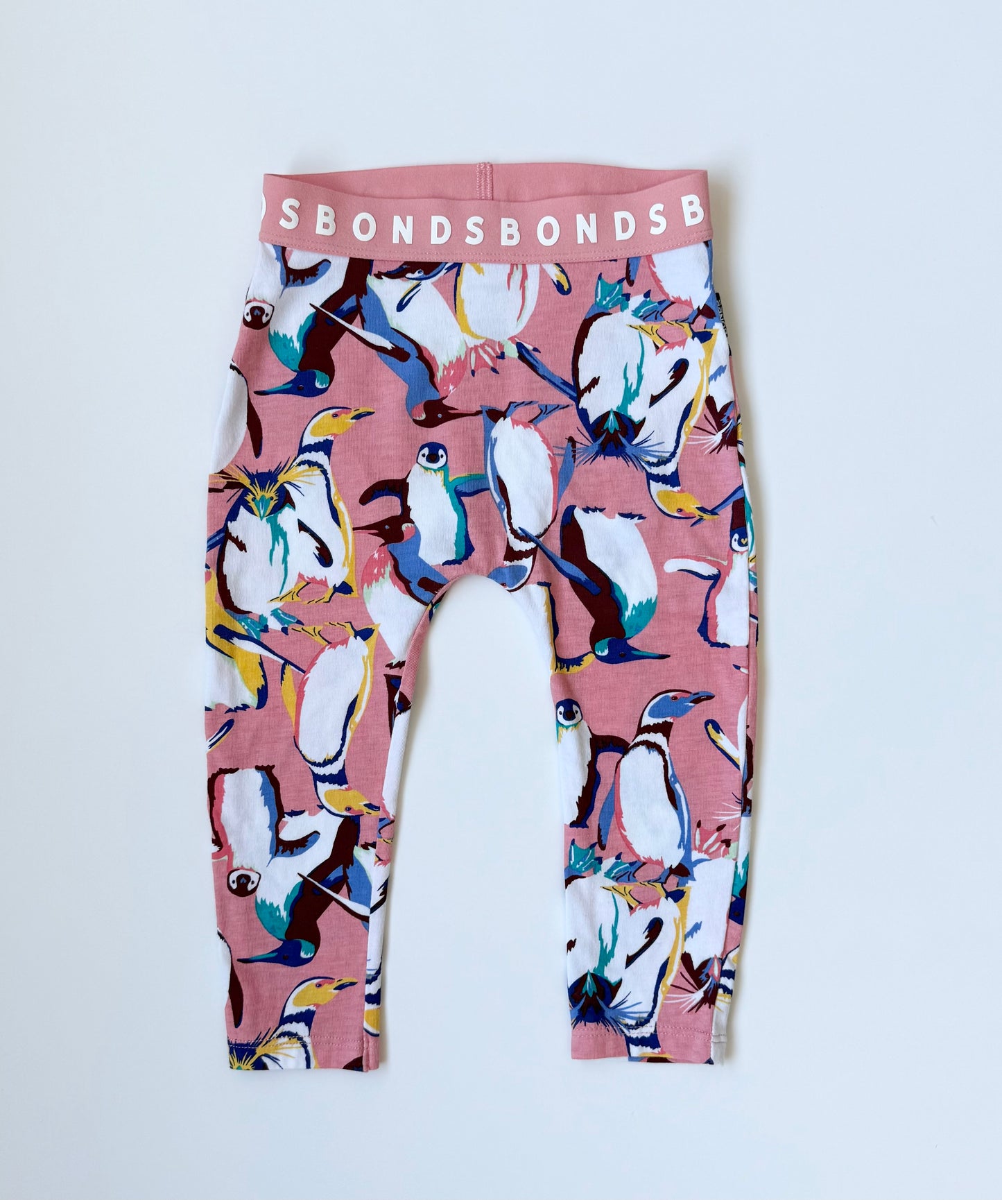 Bonds Pink Penguin Leggings (12-18 Months)