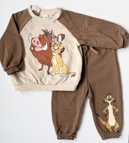 H&M x Disney The Lion King Brown Simba & Crew Sweater & Pants Set (9-12 Months)
