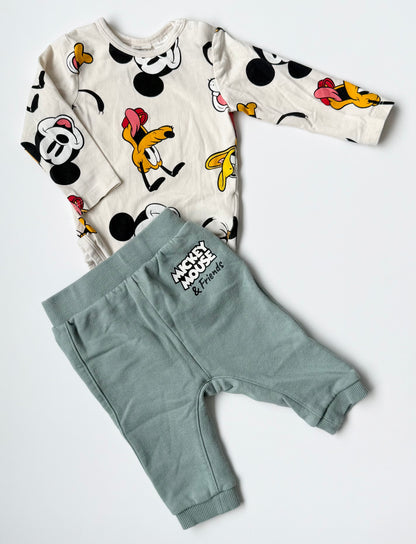 H&M x Disney Characters Long Sleeve Bodysuit & Pants Set (4-6 Months)